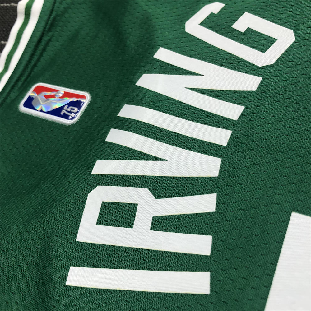 NBA Boston Celtics Round Neck 75th anniversary Green Jersey IRVING#11 S-XXL