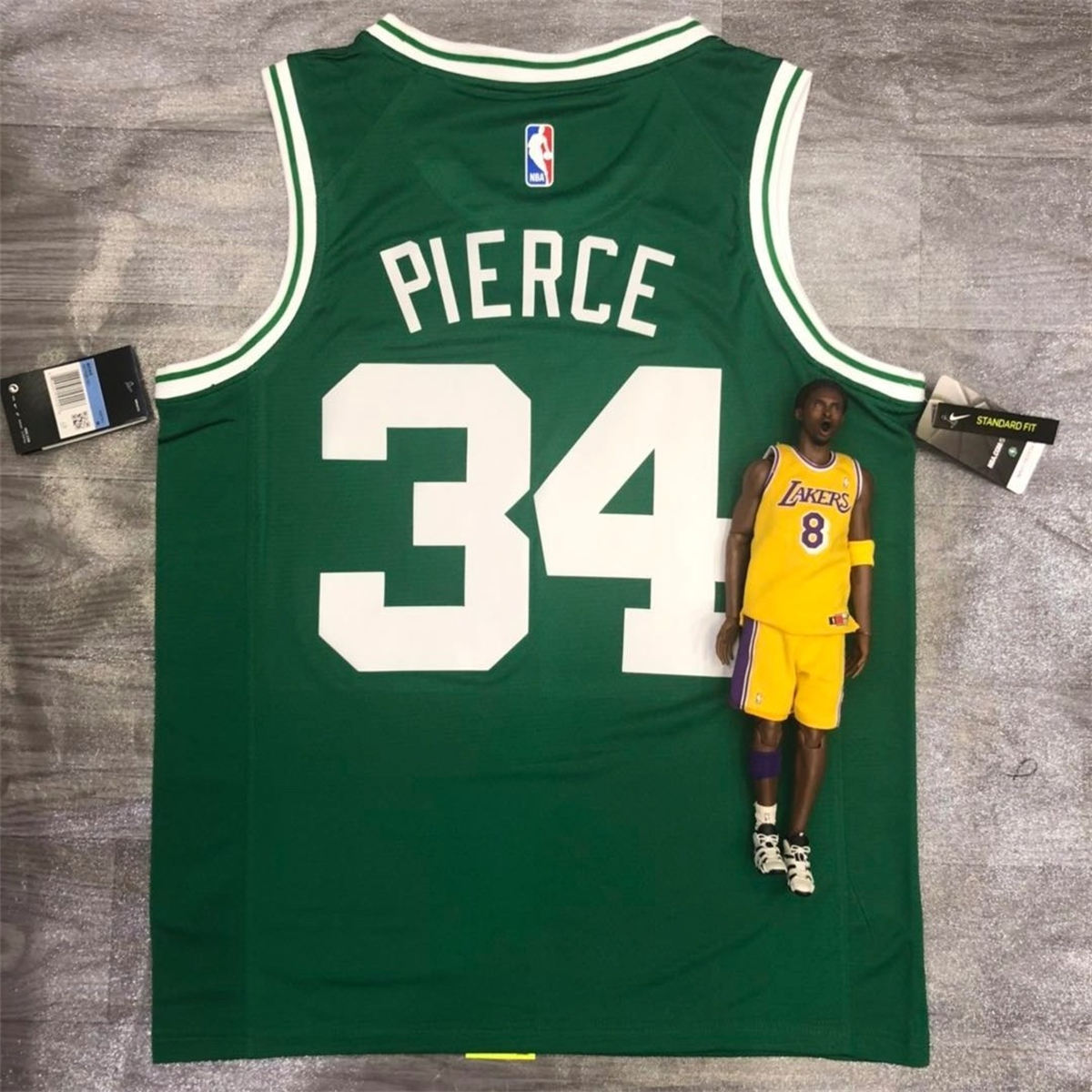 NBA Boston Celtics round neck Retro Green Jersey Pierce#34 S-XXL