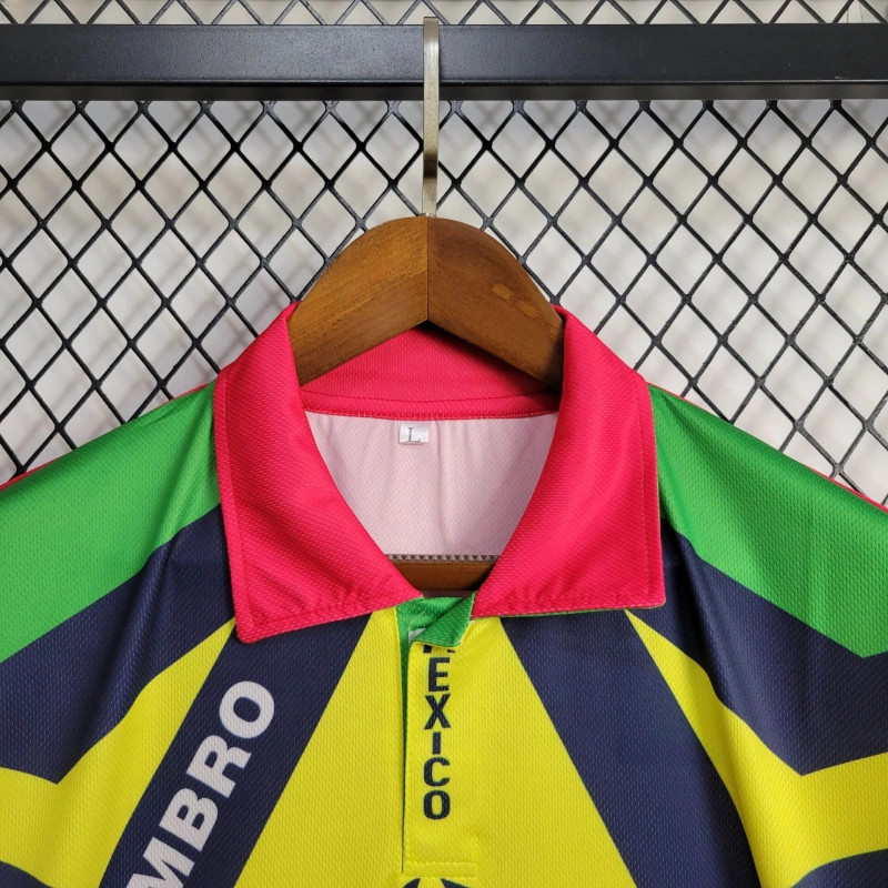 Retro Mexico 1995 Goalkeeper Colorful jersey Fan Version CAMPOS Number 1