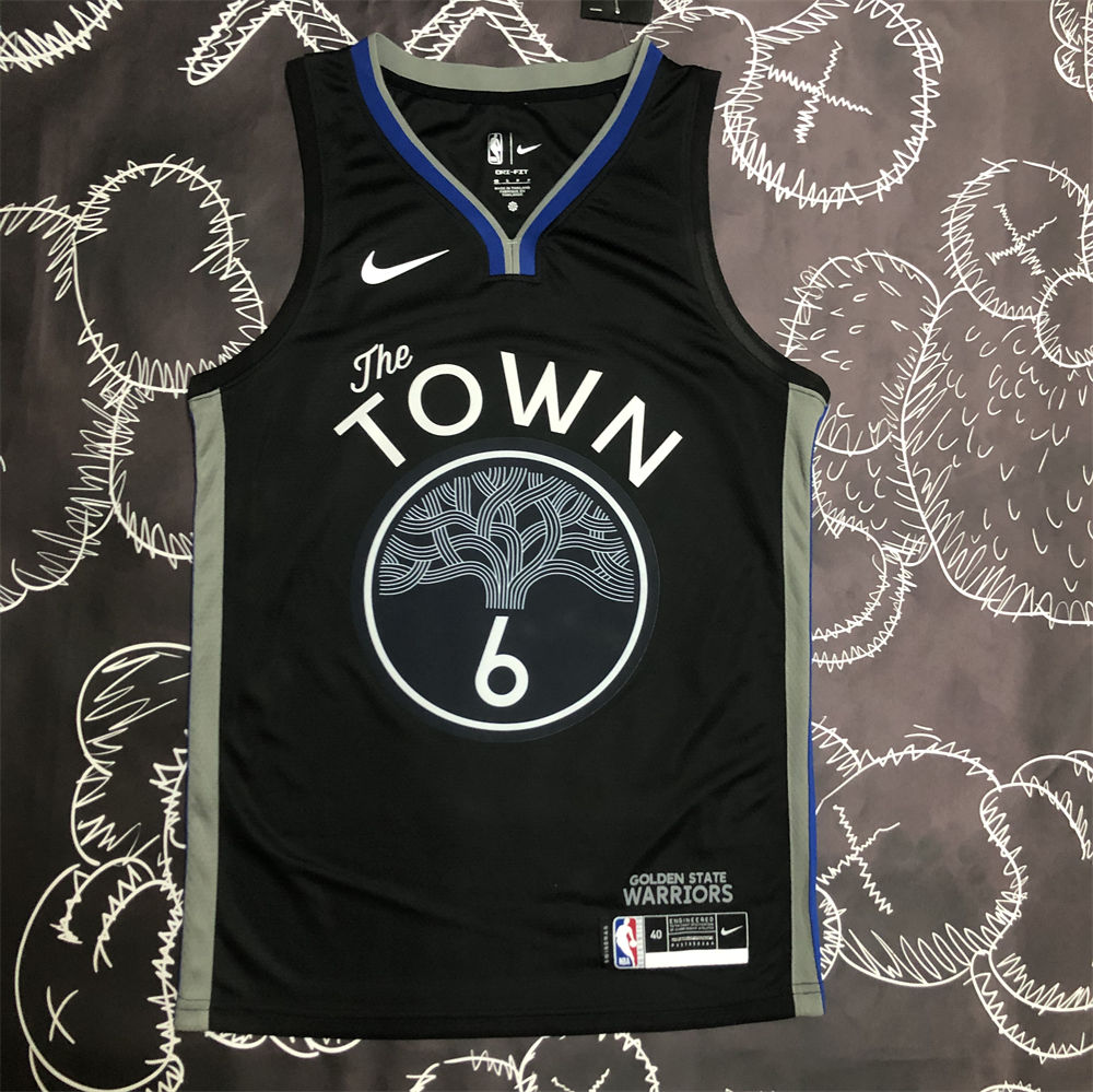 NBA Golden State Warriors V-Neck Black Jersey YOUNG#6 S-XXL