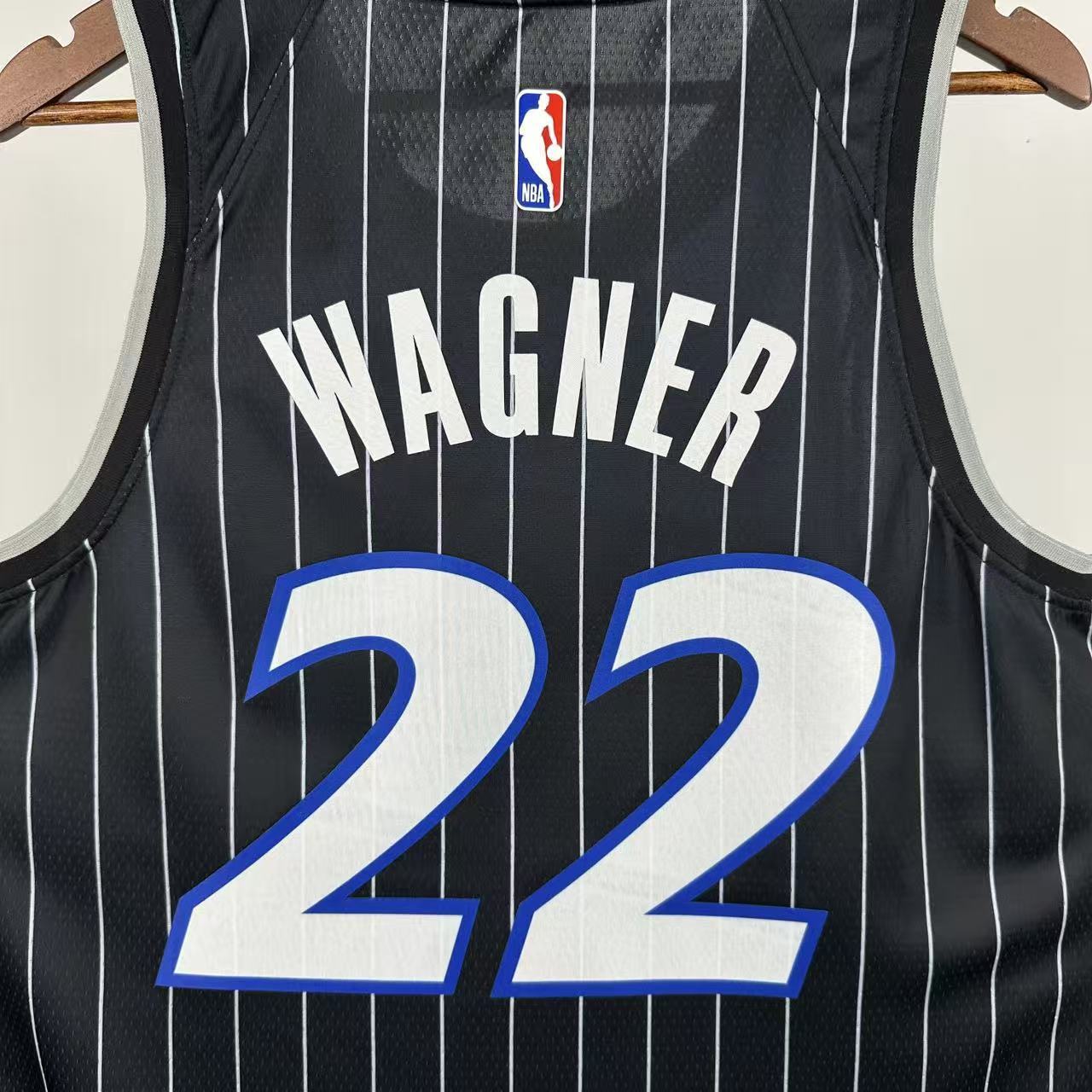NBA Orlando Magic 2025/26 Round Neck Jordan Edition Black Jersey WAGNER#22