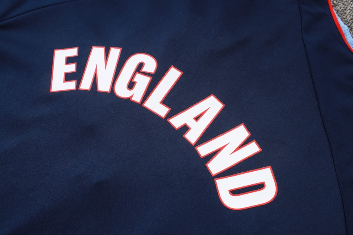 2026 England Cyan Long-sleeved half-pull training kit