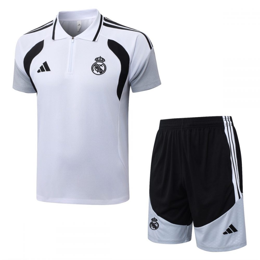 2026 Real Madrid White Training Set Shirt and Shorts