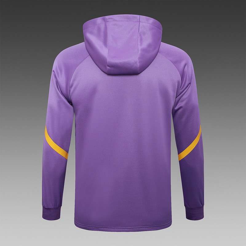 2024 Real Madrid Purple Hoodie Jacket Kit Set Football Team Shirt Sports Fashion