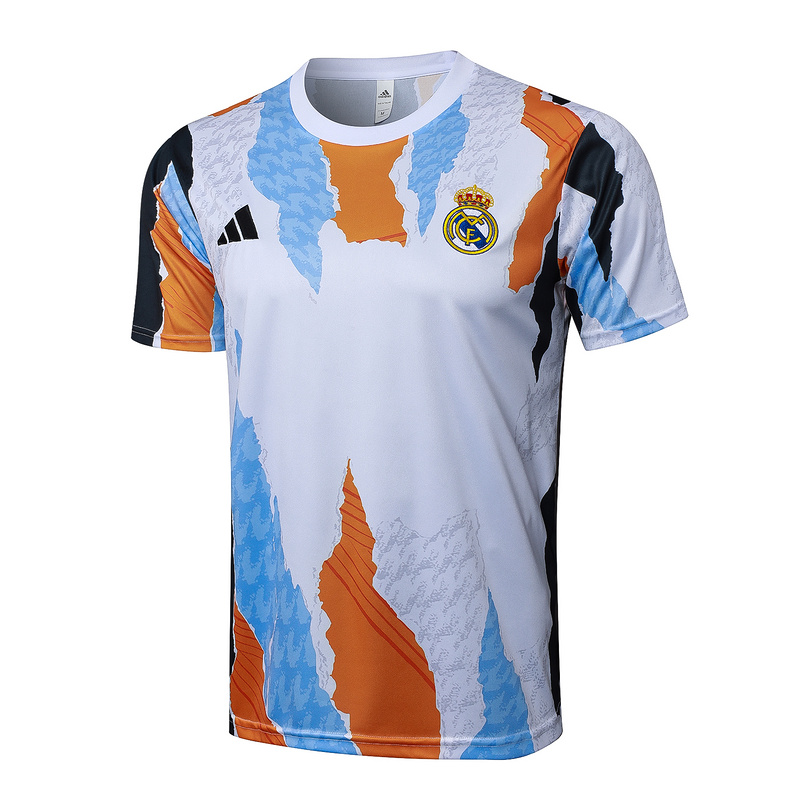 24/25 Real Madrid Blue yellow white Training Set Shirt and Shorts