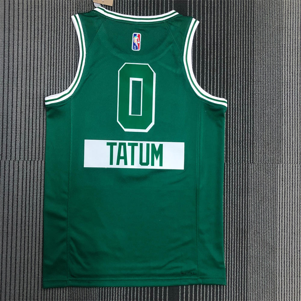 NBA Boston Celtics Round Neck 75th anniversary Green Jersey TATUM#0 S-XXL