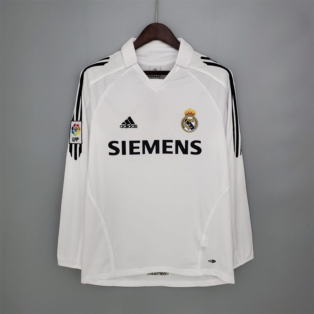 Retro Real Madrid 05/06 Home  jersey Home Long Sleeves Fan Version