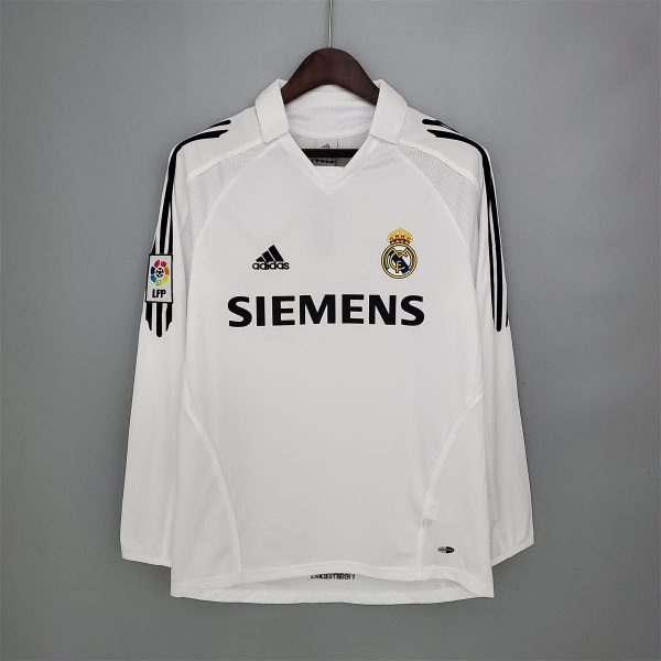 Retro Real Madrid 05/06 Home  jersey Home Long Sleeves Fan Version