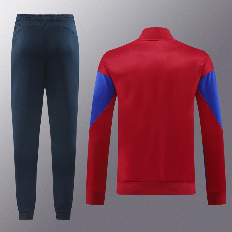 2024 Barcelona Maroon Jacket Training Suit Set Football Team Shirt Sports Fashion