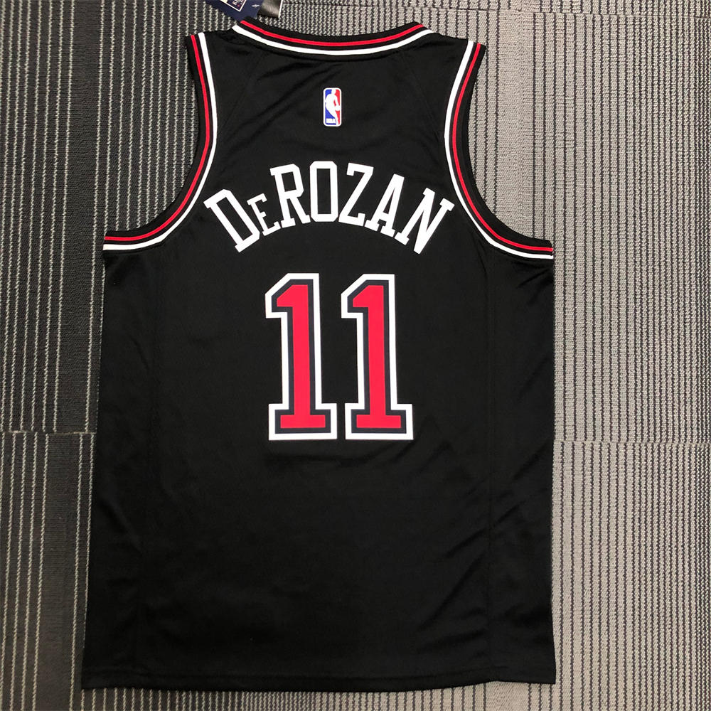 NBA Chicago Bulls Round Neck Black Jersey DeROZAN#11 S-XXL