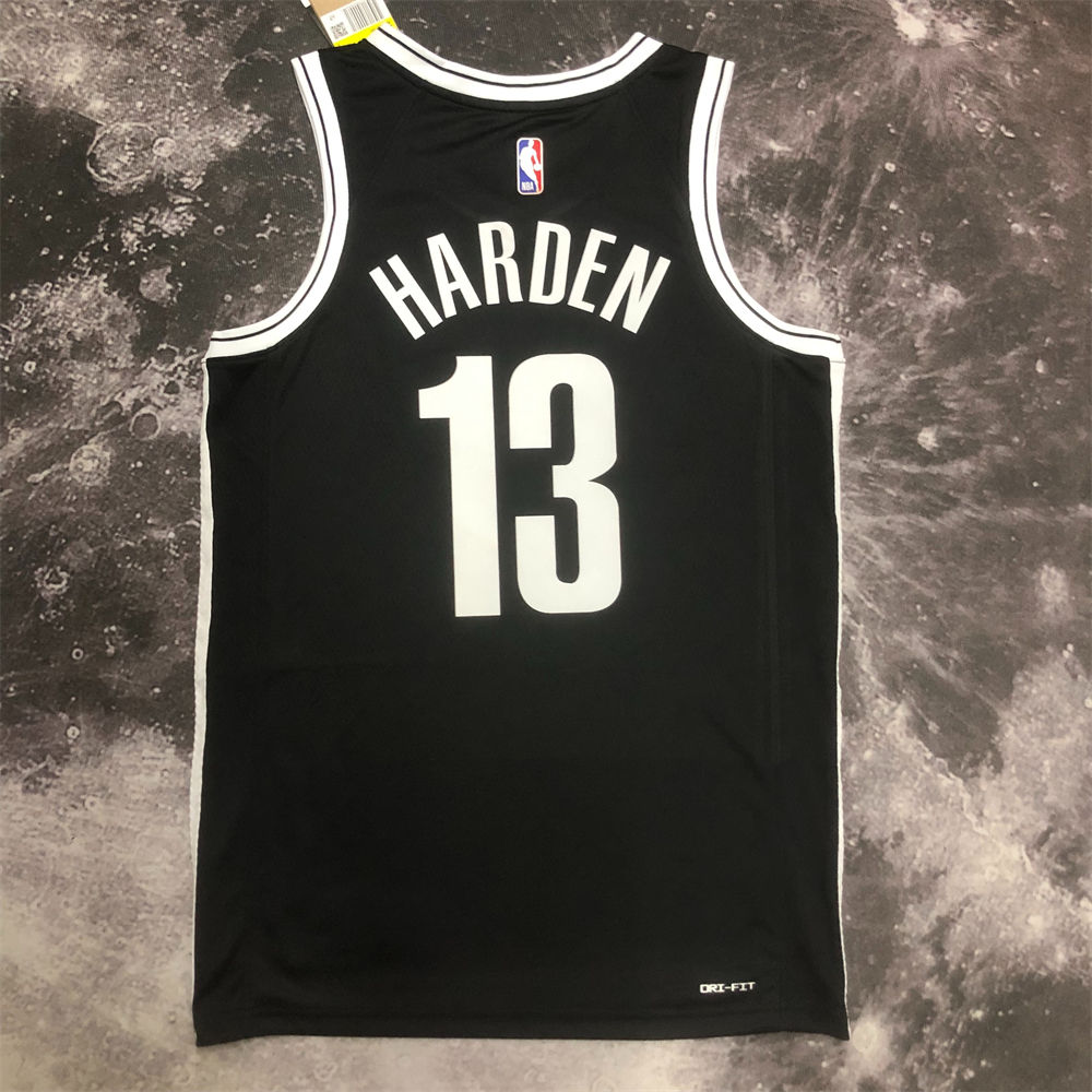 NBA Brooklyn Nets 2022/23 Black Icon Edition Swingman Jersey S-XXL