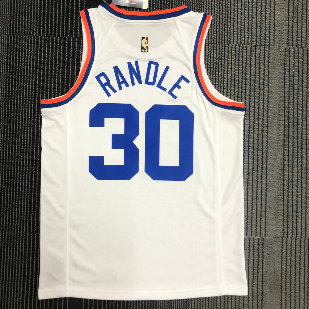 NBA New York Knicks Round Neck White jersey RANDLE#30 S-XXL