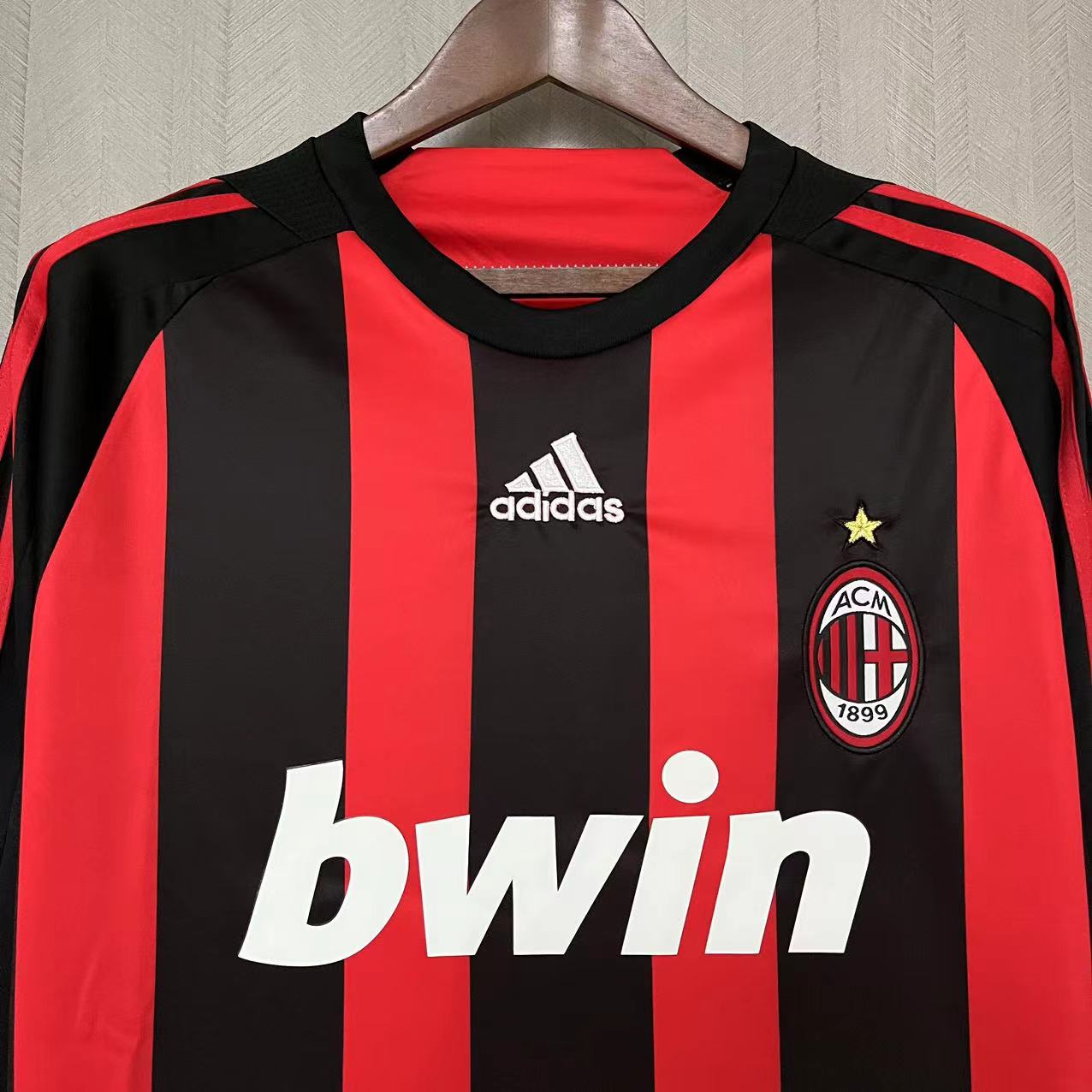 Retro AC Milan 08/09 Long Sleeve Home jersey Fan Version