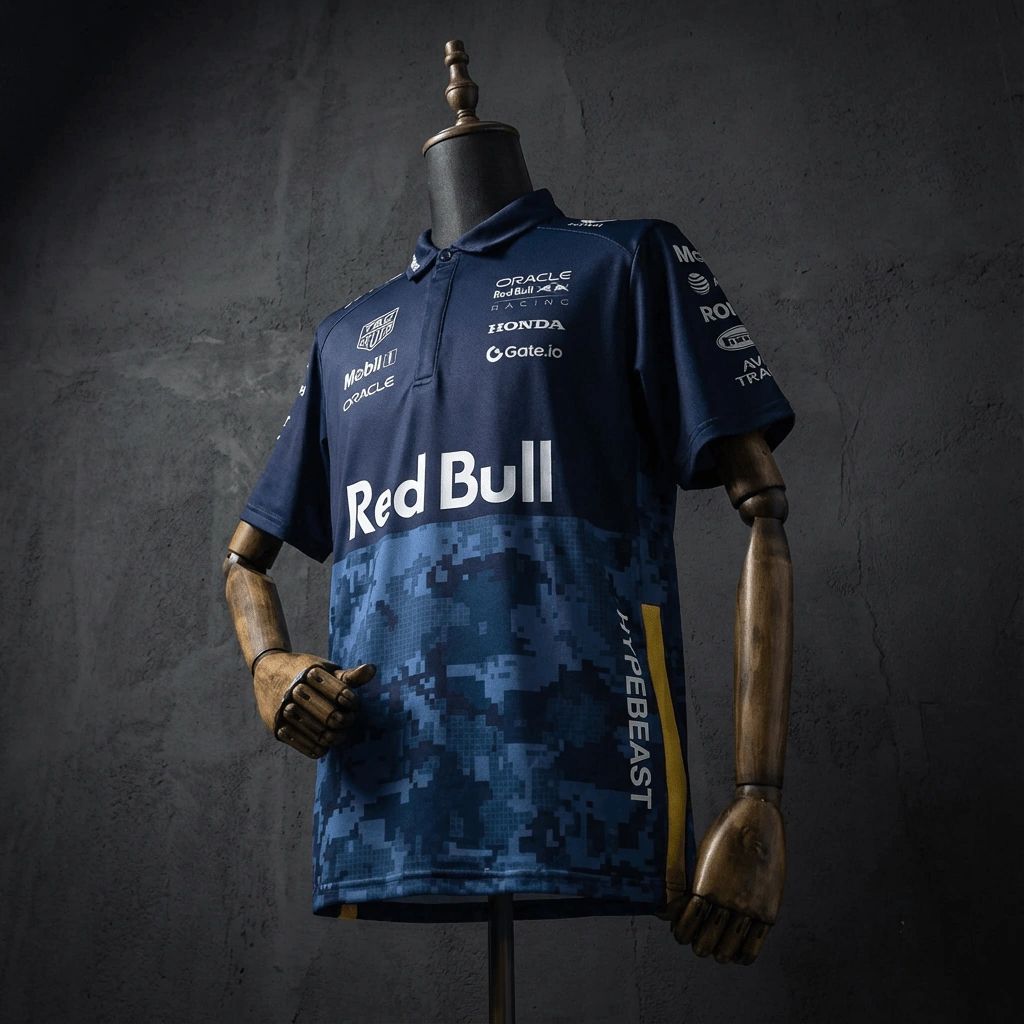 F1 Racing Oracle Red Bull 2025 Black Hypebeast POLO