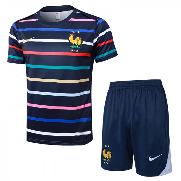 24/25 France Royal blue Training Set Shirt and Shorts