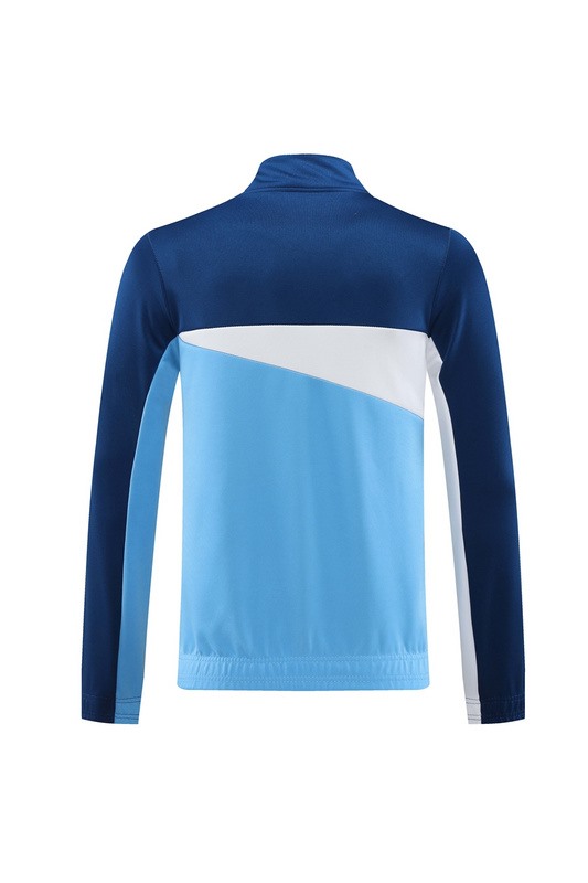 2024 Olympique Marseille Blue Jacket Training Suit Set Football Team Shirt Sports Fashion