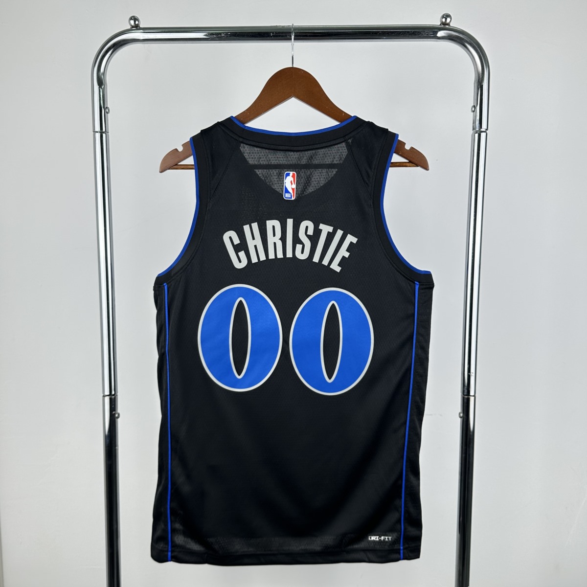 NBA Dallas Mavericks 2024 V-Neck Black Jersey CHRISTIE#00 S-XXL