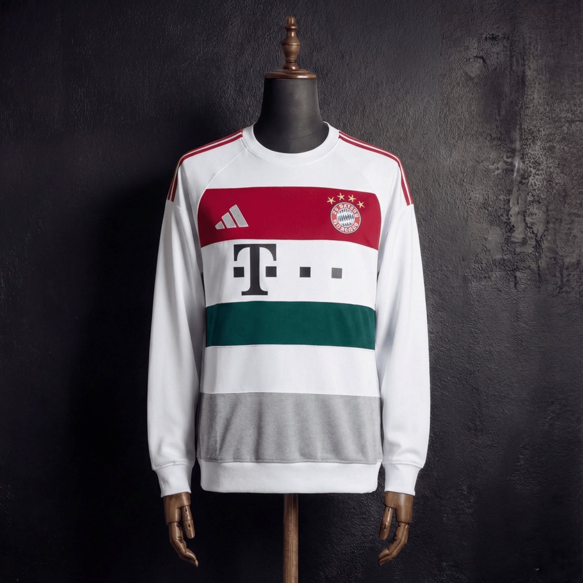 2025/26 Bayern Munich Long Sleeve White Sweatshirt