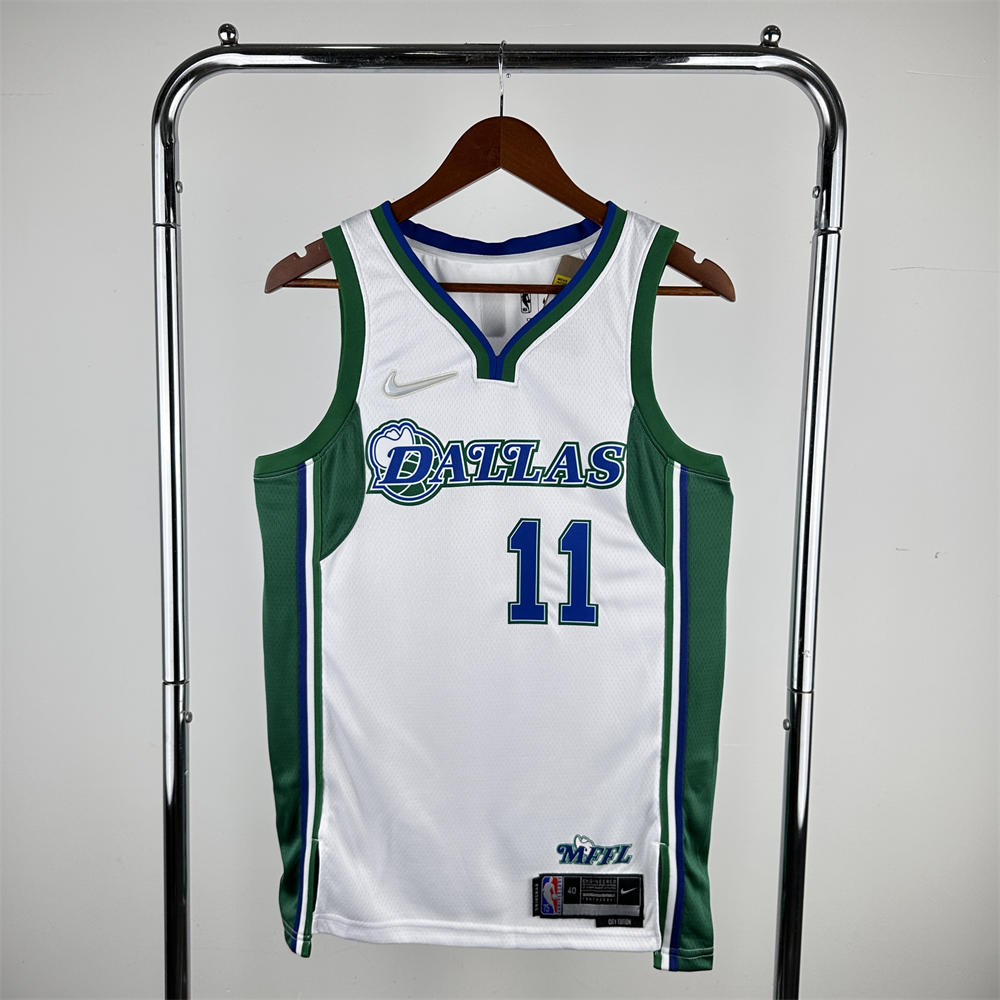 NBA Dallas Mavericks City Edition V-Neck White Jersey IRVING#11 S-XXL