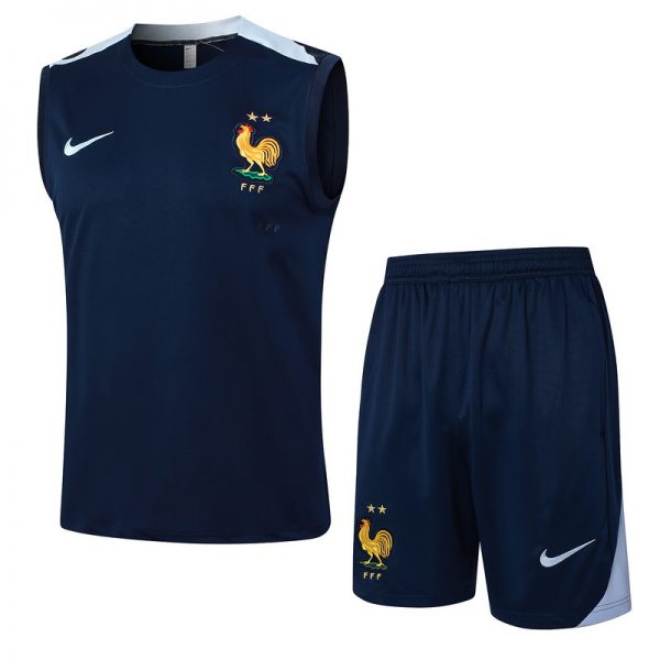 24/25 France Royal Blue Training Set Shirt and Shorts