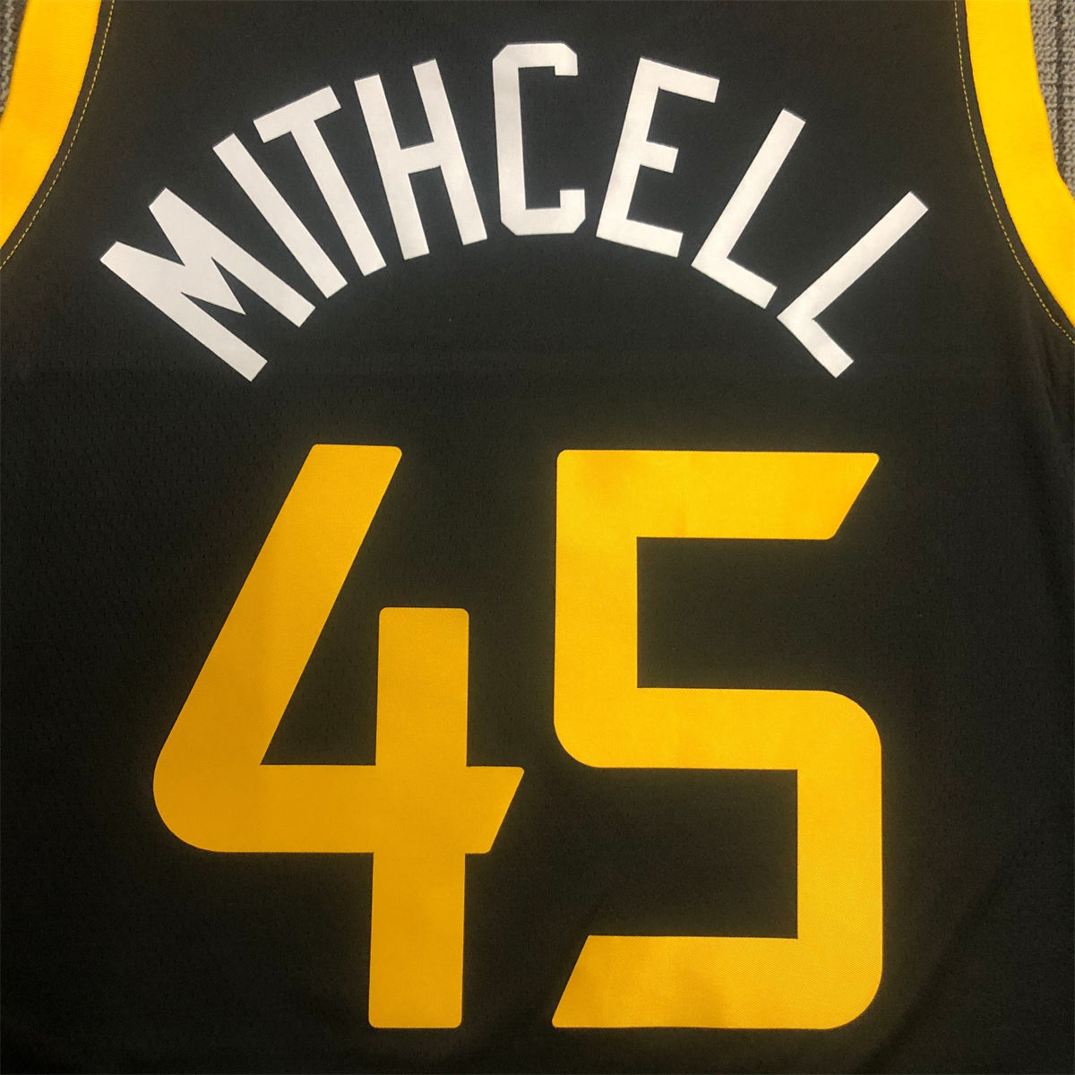 NBA Utah Jazz V-Neck Black Jersey MITCHELL#45 S-XXL