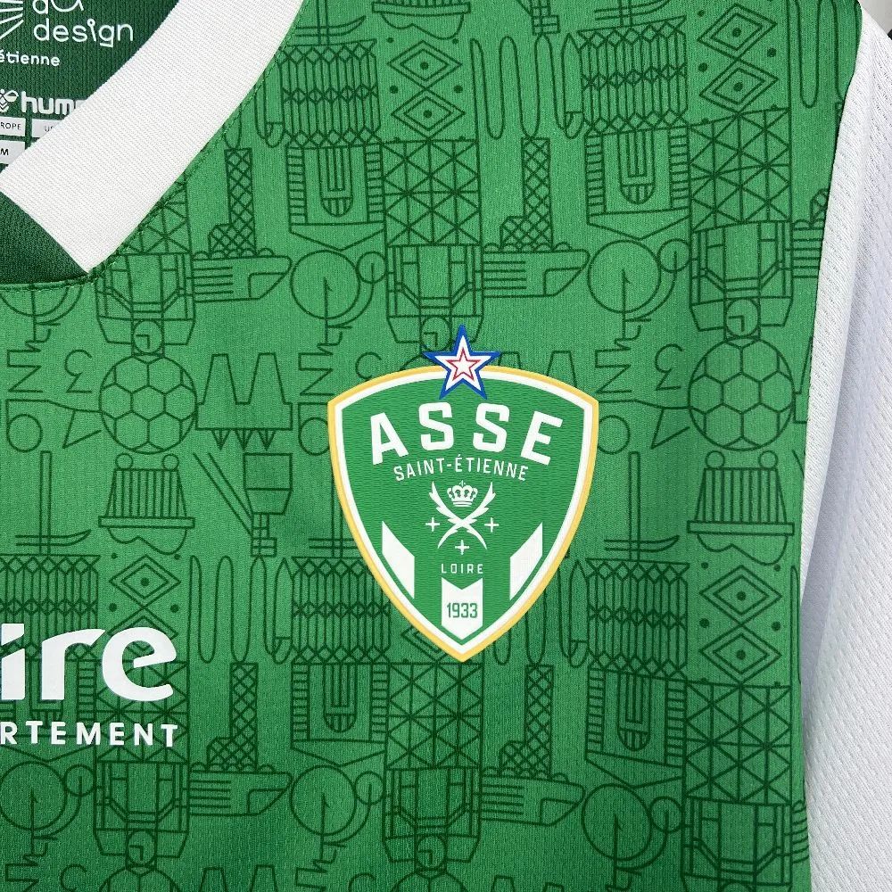 2025/26 Saint-Etienne Home Green Jersey Fan Version