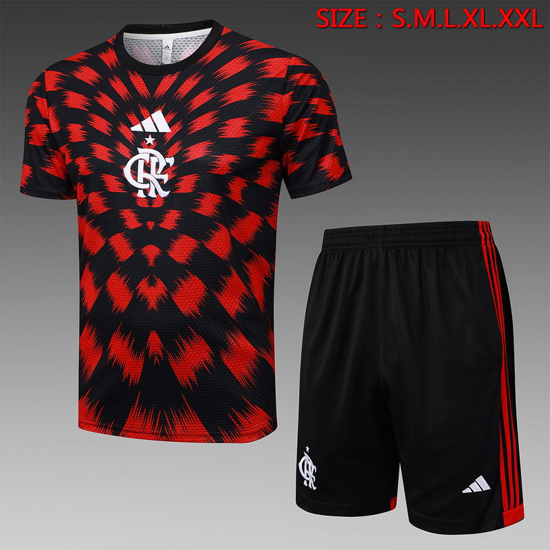 2025/26 Flamengo Red Black Training Set Shirt and Shorts