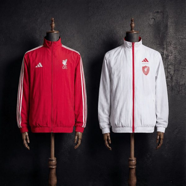 2026 Liverpool Red and White Reversible Jacket Windbreaker Sport Unifom