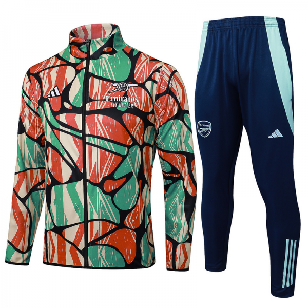 2024/25 Arsenal Red Green Jacket Training Suit Set Football Team Shirt Sports Fashion