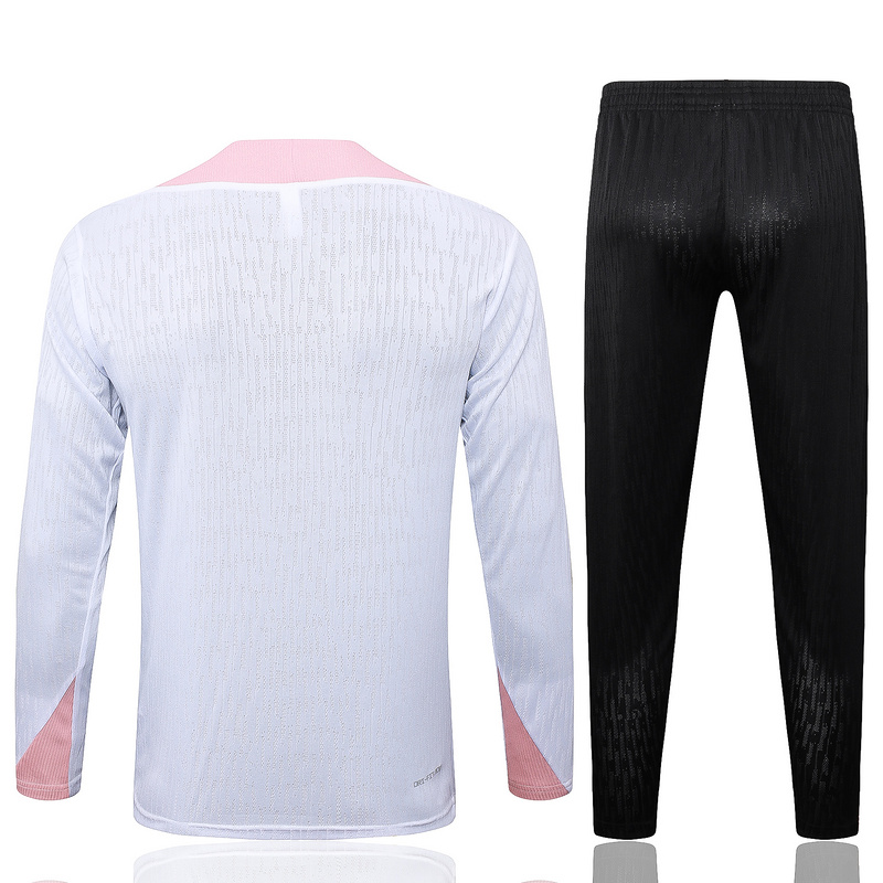 24/25 Paris White Long-sleeved half-pull training kit Football team kit