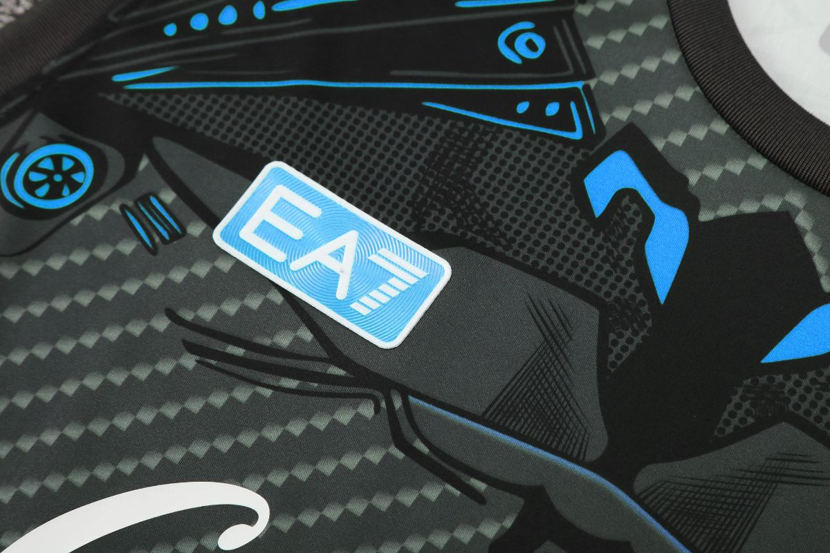 2025/26 Napoli Training Black Vest kids Kits size: 16-28