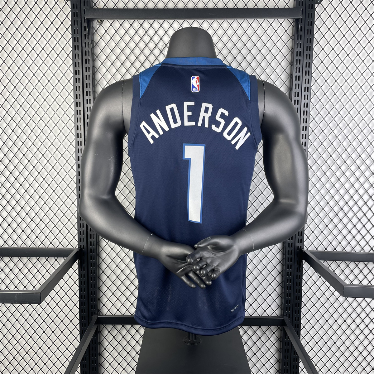 NBA Minnesota Timberwolves 2023 V-Neck Black Jersey ANDERSON#1 S-XXL