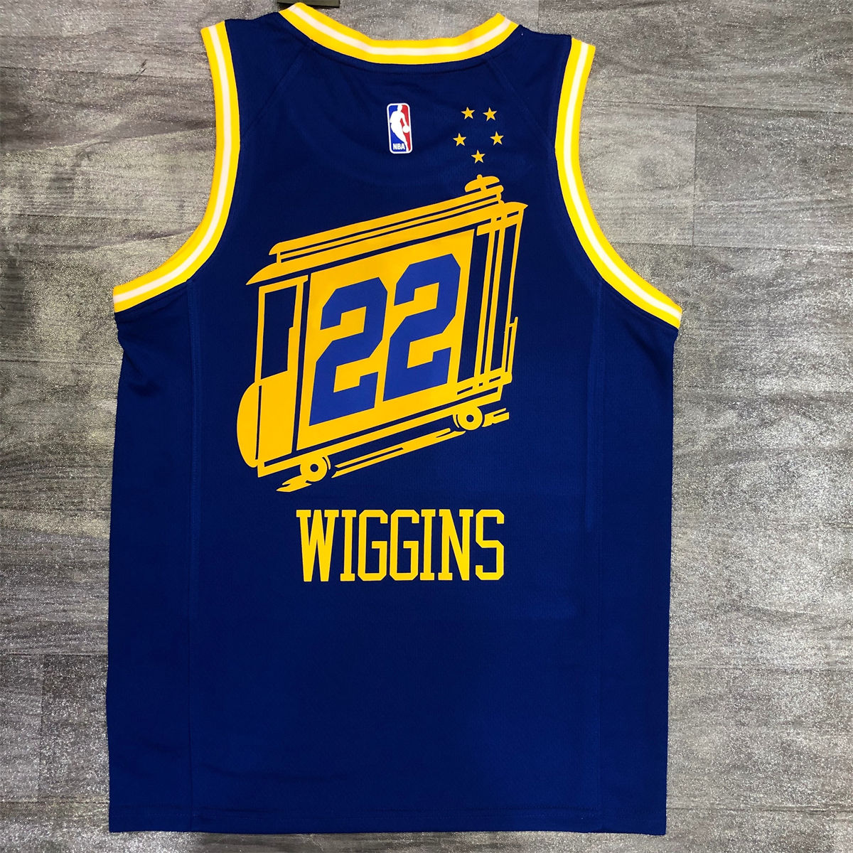 NBA Golden State Warriors Round neck Blue Jersey WIGGINS#22 S-XXL
