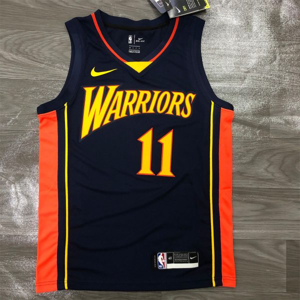 NBA Golden State Warriors V neck Black Jersey THOMPSON#11 S-XXL