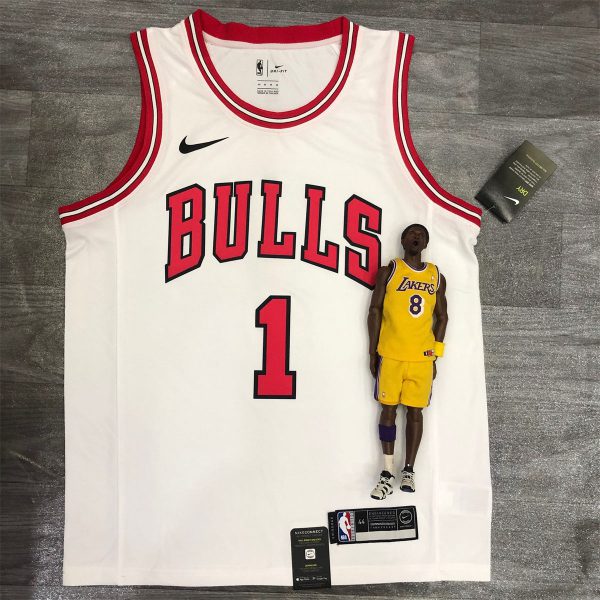 NBA Chicago Bulls Round neck White Jersey ROSE#1 S-XXL