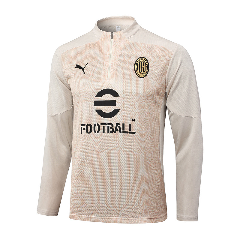 24/25 AC Milan Apricot Long-sleeved half-pull training kit Football team kit