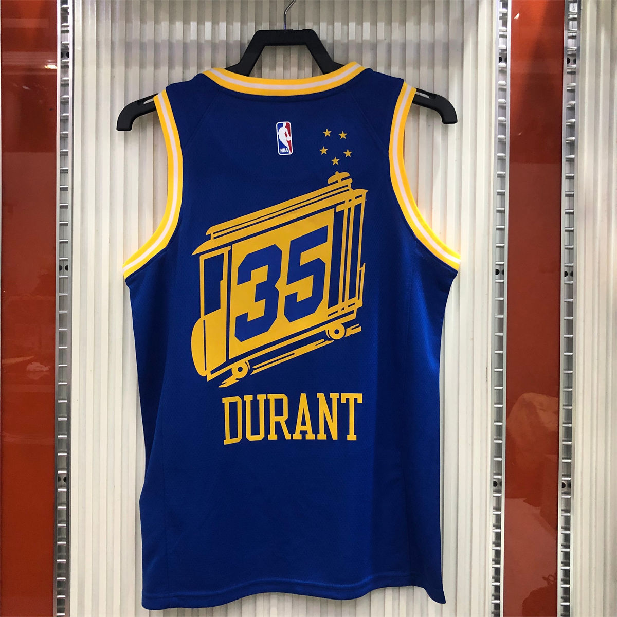 NBA Golden State Warriors Round neck Blue Jersey DURANT#35 S-XXL