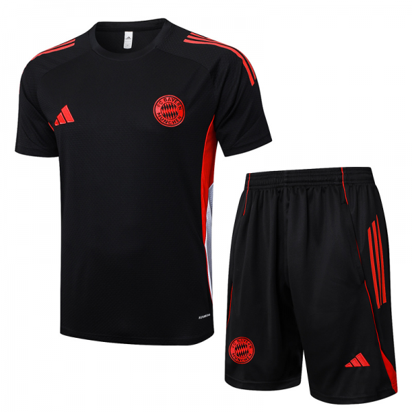 2025/26 Bayern Munich Black Training Set Shirt and Shorts