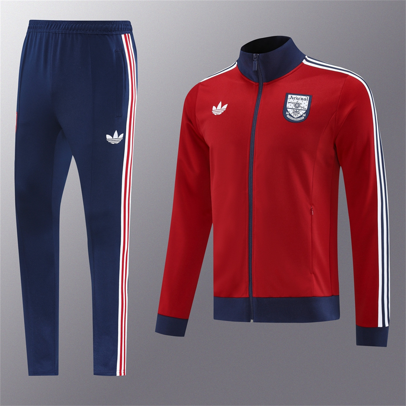 2024 Arsenal purplish red Jacket Training Suit Set Football Team Shirt Sports Fashion