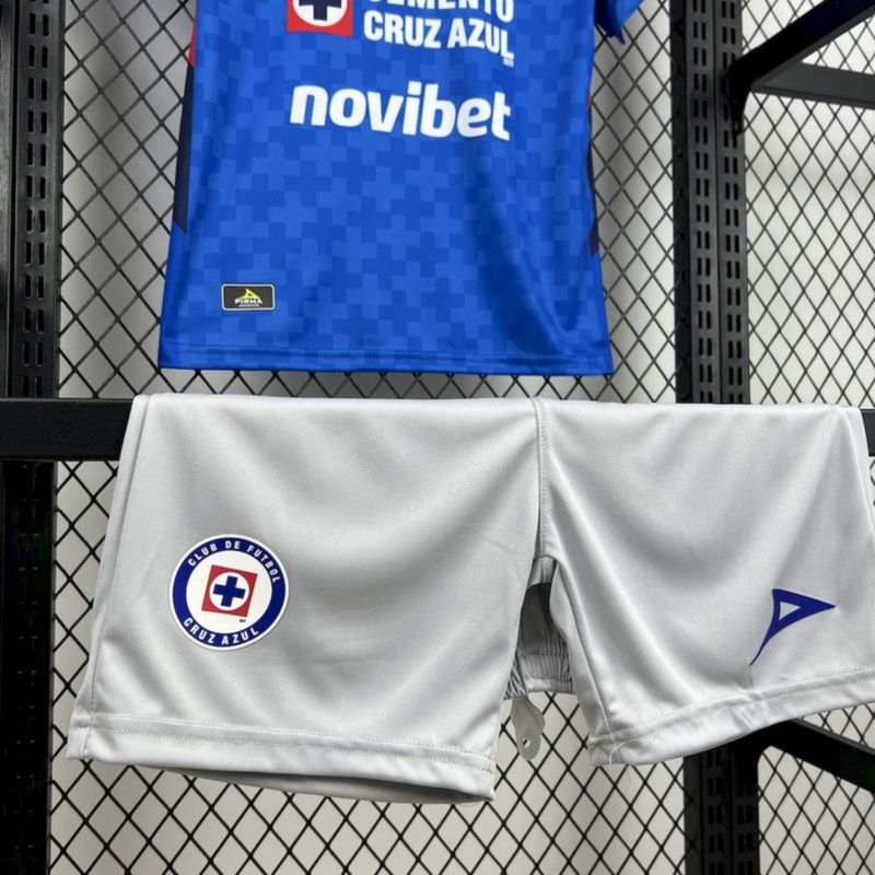 2025/26 Cruz Azul Home jersey kids Kits size: 16-28