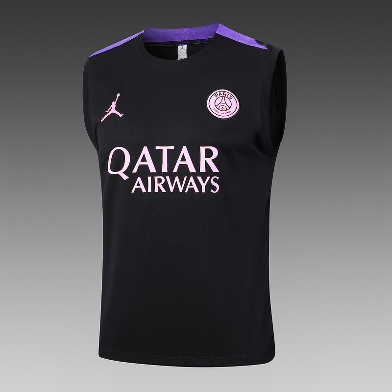 24/25 Paris Black Training Set Shirt and Shorts