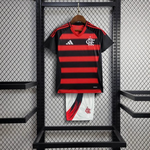 2025/26 kids kits Flamengo Home jersey size: 16-28