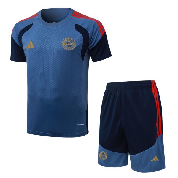 2026 Bayern Munich Mid Blue Training Set Shirt andShorts