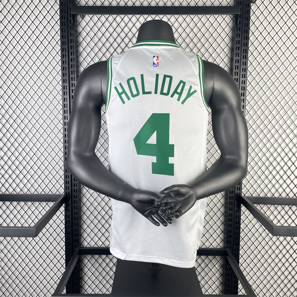NBA Boston Celtics Jayson HOLIDAY#4 2022/23 White Icon Edition Swingman Jersey S-XXL