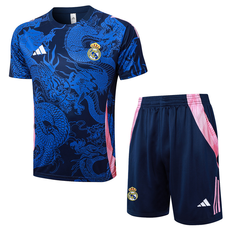24/25 Real Madrid Royal blue Training Set Shirt and Shorts