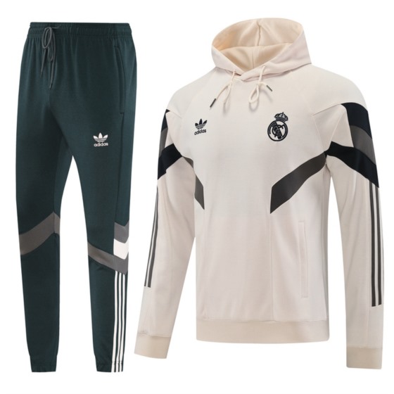 2024 Real Madrid Light Pink Hoodie Jacket Kit Set Football Team Shirt Sports Fashion