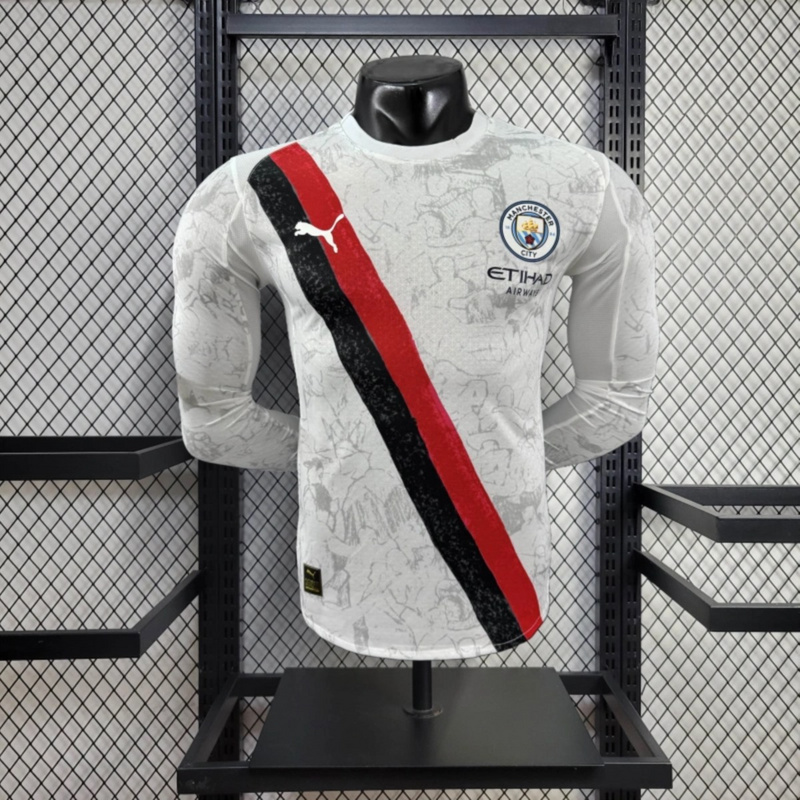 2025/26 Manchester City Away Long Sleeve Jersey Player Version