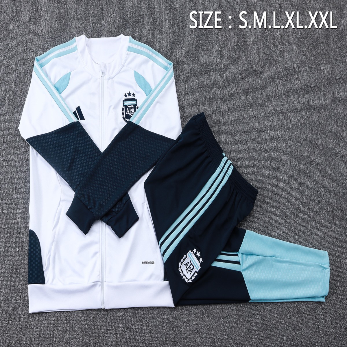 2026 Argentina White Jacket Training Suit Set