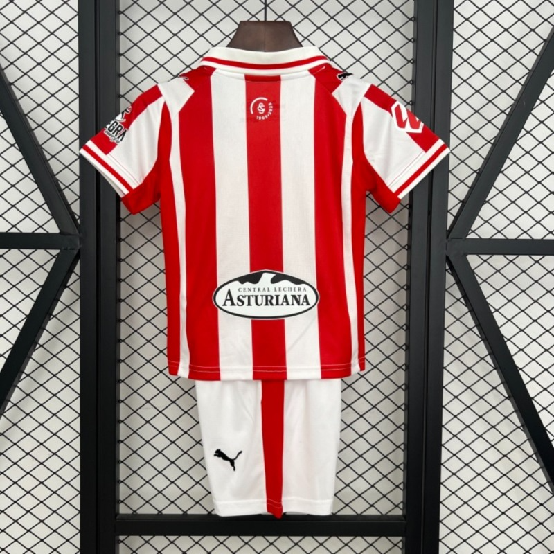 2025/26 Sporting Gijon Home jersey kids Kits size: 16-28