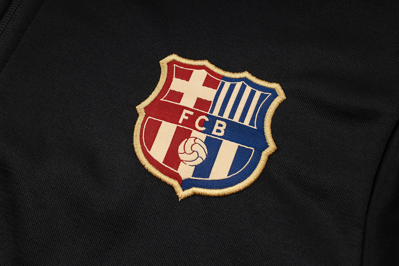 2024/25 Barcelona Black Hoodie Jacket Kit Set Football Team Shirt Sports Fashion